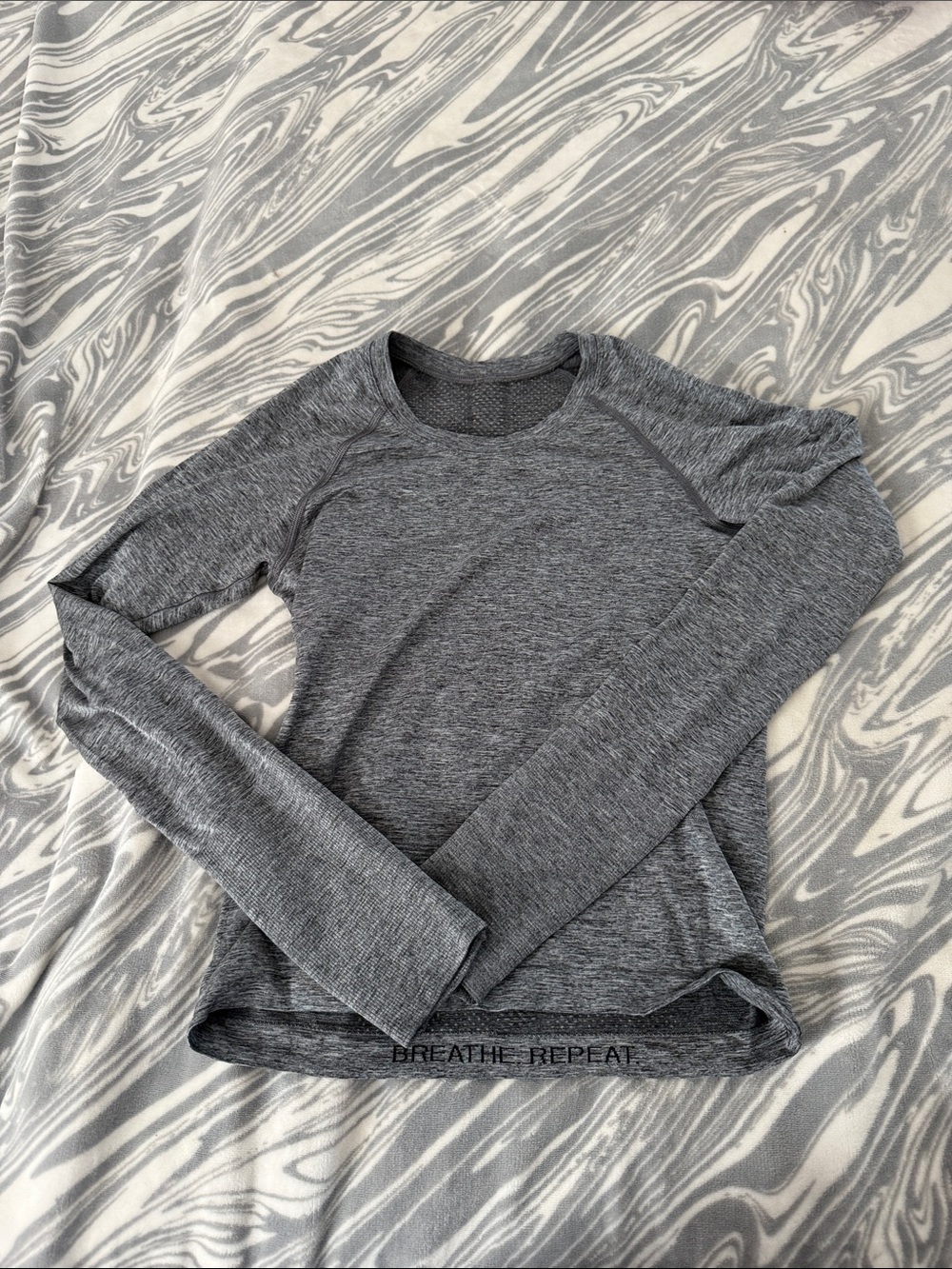 Lululemon Women's Grey Long-Sleeve Performance Top